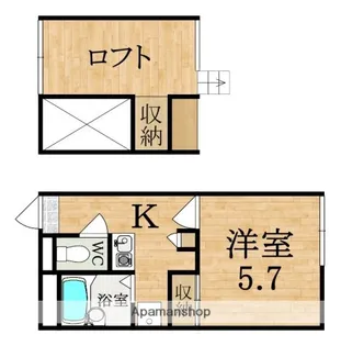 レオパレスサンオーク【1階】の間取り