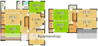 奈良県奈良市西大寺新町2丁目【一戸建】の間取り