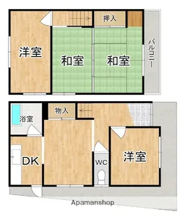 奈良県奈良市東九条町【一戸建】の間取り