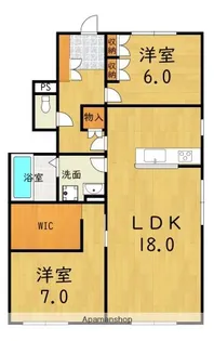 ヒルトップ U【1階】の間取り