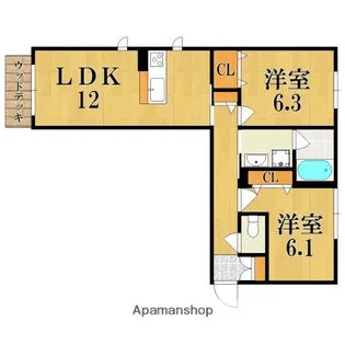 ボヌール メゾン【1階】の間取り