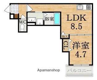 クレアール紺屋町II(コンヤマチ)【2階】の間取り