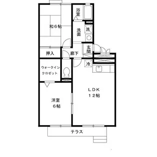 リビングタウン木津南 B棟【1階】の間取り