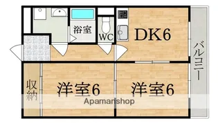 サンプラザ南京終【7階】の間取り
