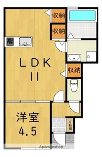 プチメゾン有井【1階】の間取り