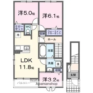 レジデンス マドカ【2階】の間取り