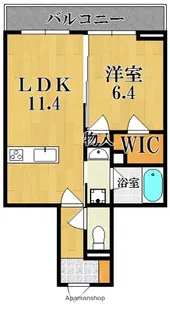 LENE CRICCA西大寺Ⅱ【3階】の間取り