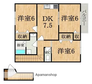ブランドール B【2階】の間取り