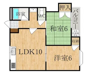 ラ・フォーレ前栽【2階】の間取り