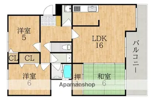 グランドメゾン学園前ガーデンヒルズ【5階】の間取り