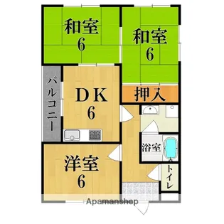 レインボーマンション中山【2階】の間取り