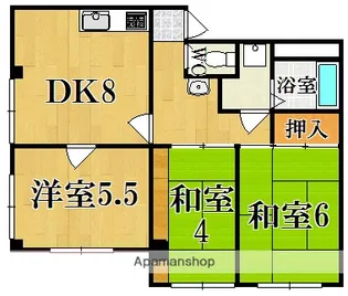 レインボーマンション中山【2階】の間取り