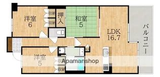 サンクタス・リビオ学園大和 花のまち【5階】の間取り
