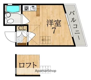 リバーヒル帝塚山【3階】の間取り