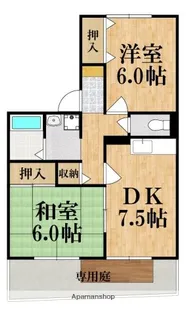 メゾン・ラフィーネB棟【1階】の間取り