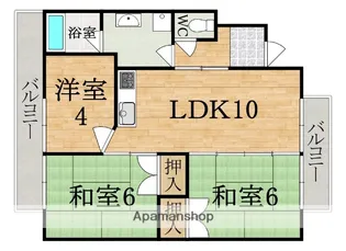 第2サンコウハイツ【3階】の間取り