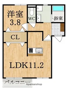 メゾン法蓮A【1階】の間取り