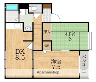エントピア梅美A【1階】の間取り