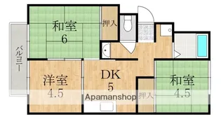 ハイツイヨマタ【2階】の間取り