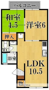 サンハイツ宝来【1階】の間取り