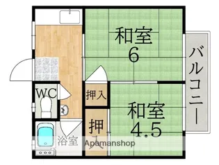 鳩マンション【2階】の間取り
