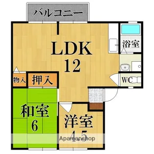 アルファ生駒【1階】の間取り