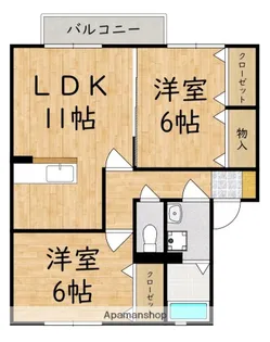 パセオ真美D【2階】の間取り
