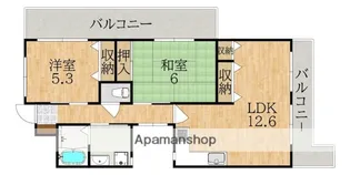 奈良県奈良市学園赤松町【マンション】の間取り