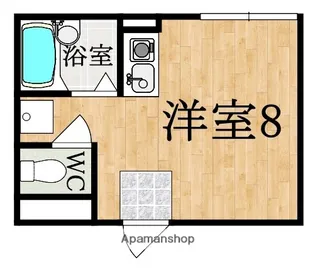 リバーサイドシングル【1階】の間取り