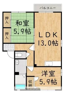 サニーソシアB【2階】の間取り