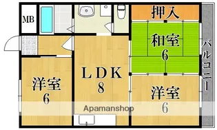 エンズマンション【2階】の間取り