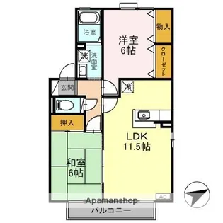 エスポワール【2階】の間取り