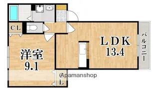 ジュネスコート【1階】の間取り