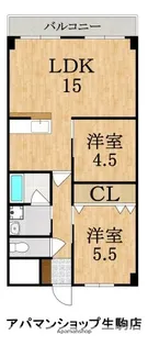 メゾン・ド・ライン【1階】の間取り