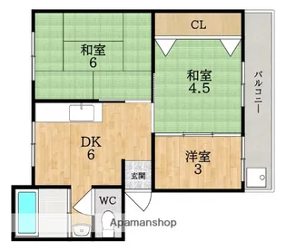 コーポレート筒井【2階】の間取り