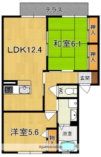 レスパス デュルポ堀内 A【1階】の間取り