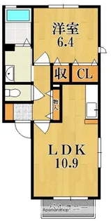 アールウエストB棟【2階】の間取り