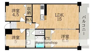 グランドパレス学園前【4階】の間取り