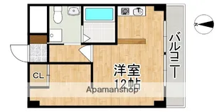フラッツ小西【6階】の間取り