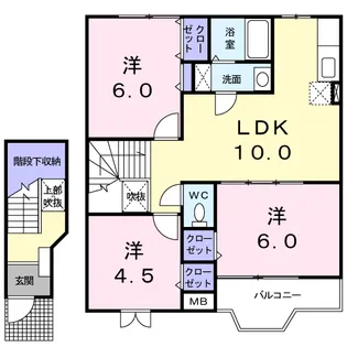 アサテラスⅡ【2階】の間取り