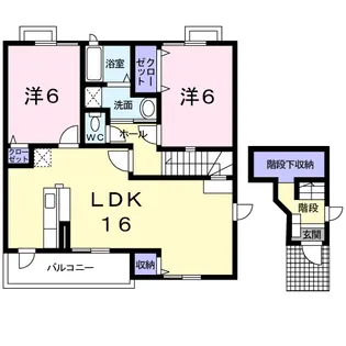 レフィナード富雄【2階】の間取り