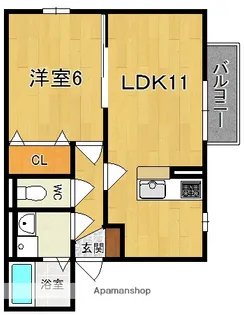 カクタス フローラ B【1階】の間取り