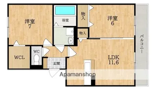 奈良県大和郡山市小泉町【アパート】の間取り