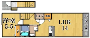 ジェルメ中山A【2階】の間取り