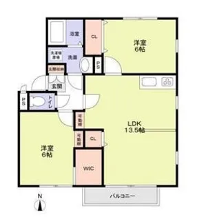 エステートピア学園前【2階】の間取り