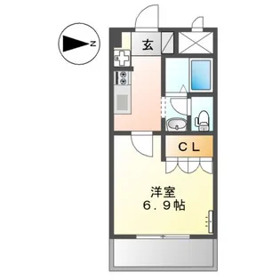 レジェンドール 西の京【202号室】の間取り