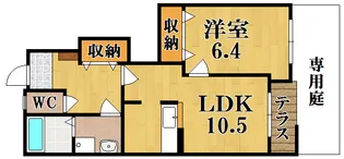 ネオ・ブローテD【1階】の間取り