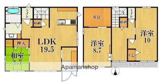 京都府木津川市梅美台3丁目【一戸建】の間取り