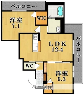 メルヴェイユー王寺【3階】の間取り