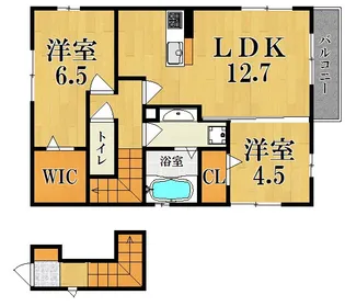カーサ平松【2階】の間取り